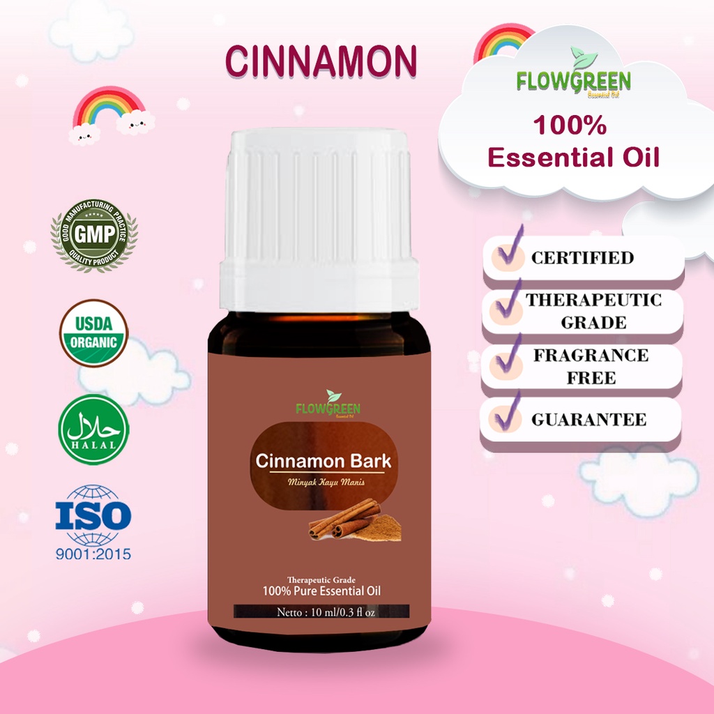 Cinnamon Bark Essential Oil by Flowgreen Minyak Essensial Atsiri Aroma Terapi Diffuser Difuser