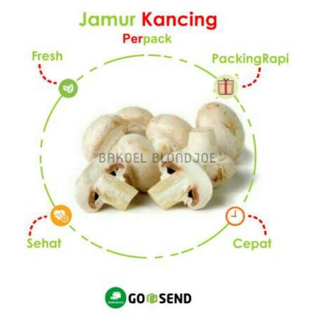 

JAMUR CHAMPIGNON PACK / JAMUR KANCING / MUSHROOM / FRESH VEGETABLES / VEGETABLE / SAYUR SEGAR 200GR