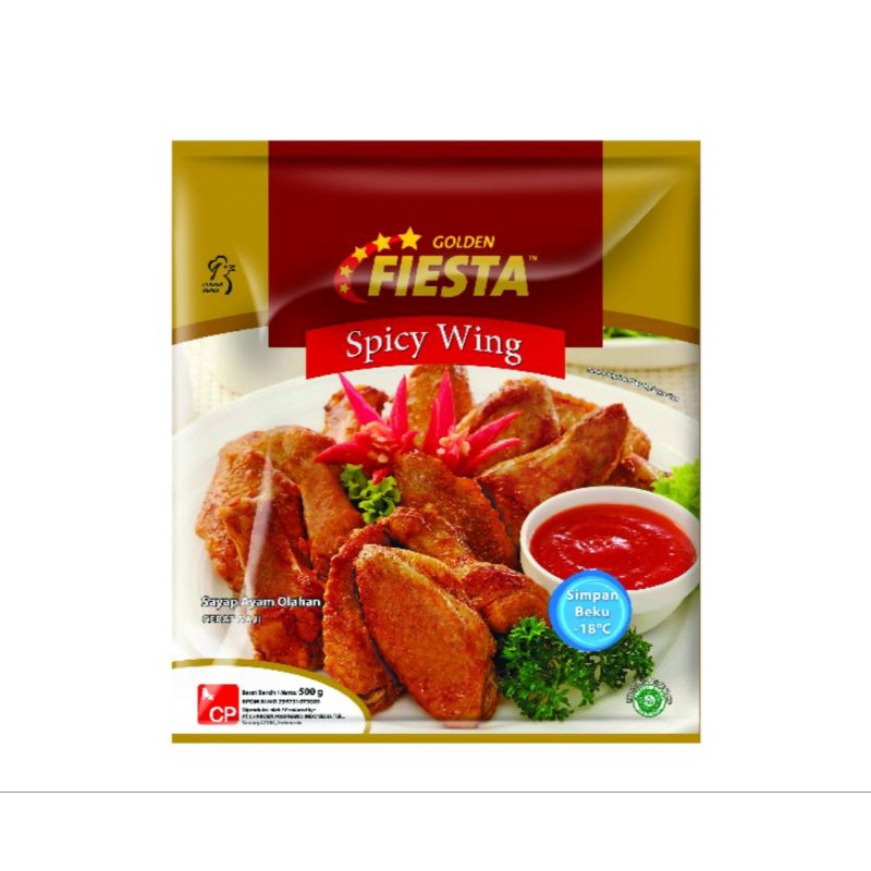 

fiesta golden sayap ayam pedas spicy wings 500gr