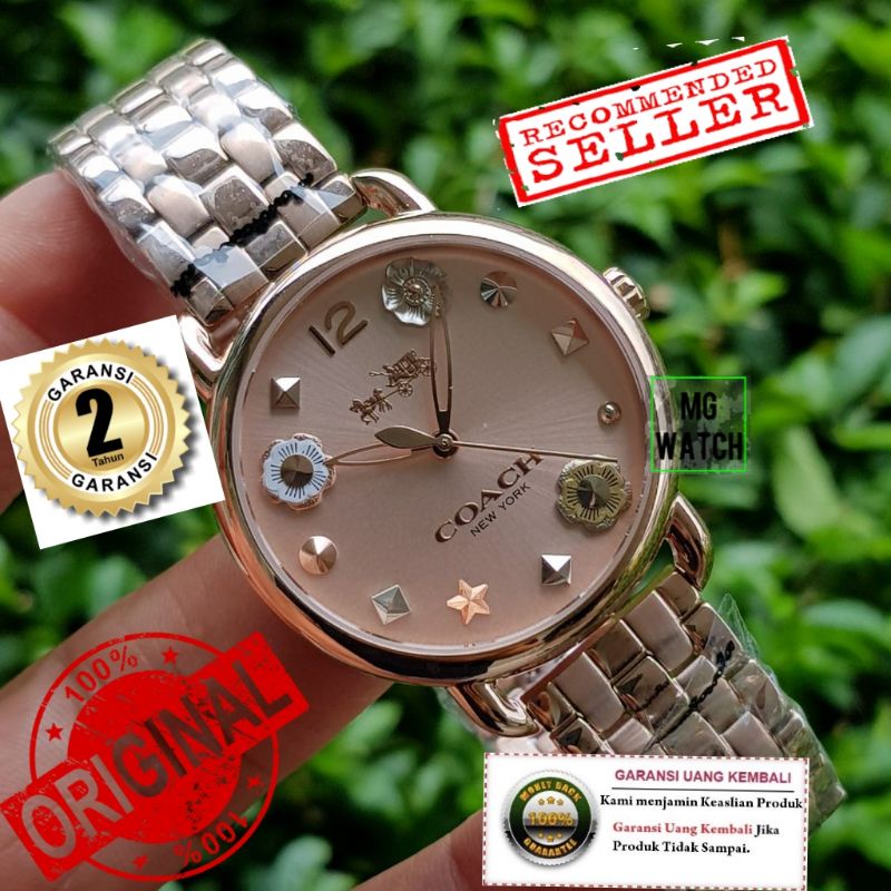 Jual [ C0ACH GARANSI ] JAM TANGAN PRIA WANITA RANTAI KULIT KARET MURAH 100 WANITA
