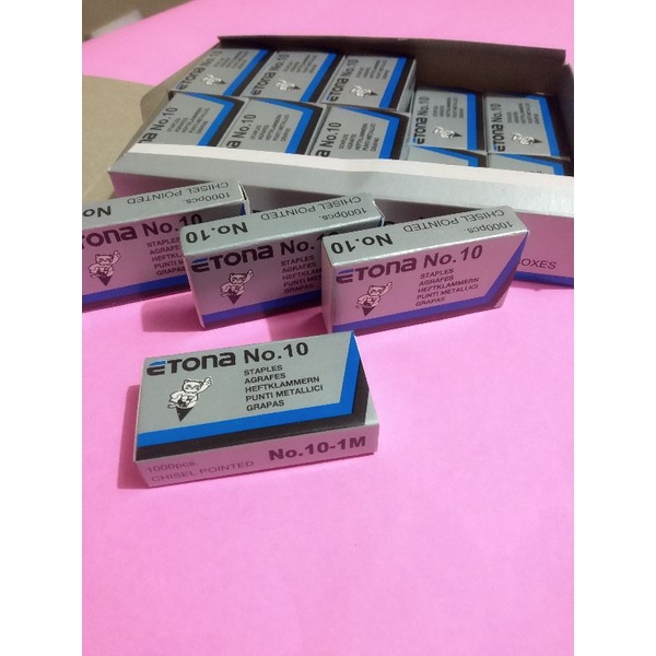 

STAPLES ETONA NO 10 ISI STAPLES BAGUS MURAH
