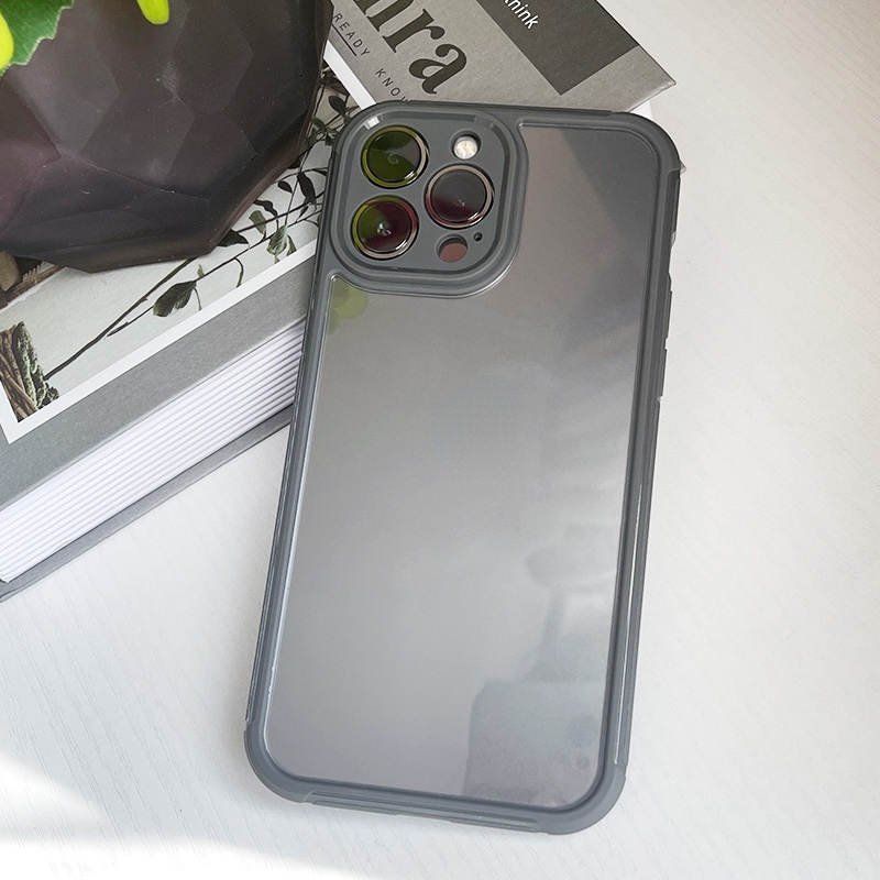 IPHONE Casing Ponsel Transparan Akrilik Mewah Kompatibel Dengan Iphone14 13 Pro Max12 11 Pro MAX Back Cover Soft Clear Shockproof Case