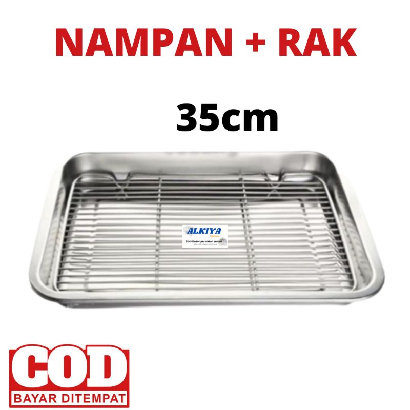 Cooling Tray set/Nampan stainless/Peniris makanan/Peniris gorengan/ber variasi