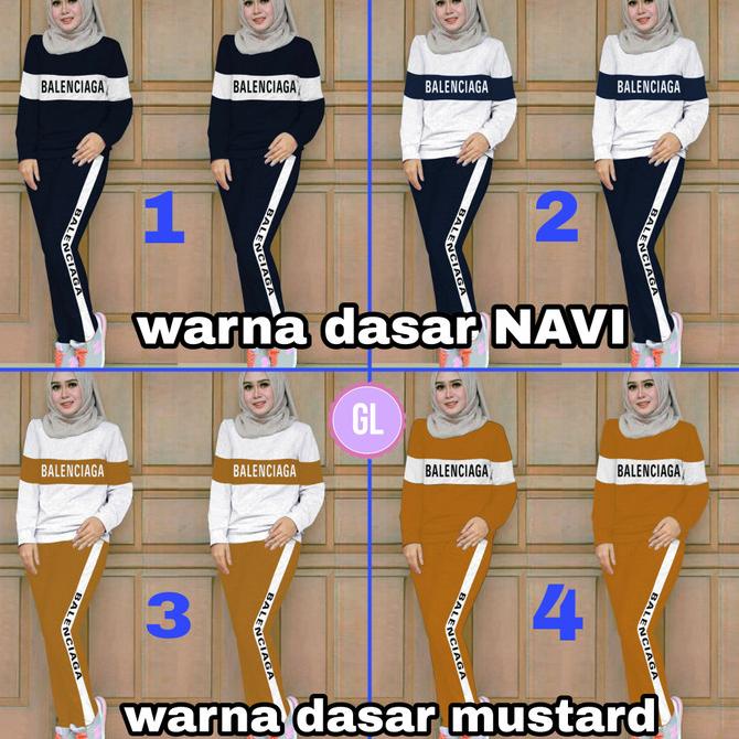 PROMO stelan olahraga balenci/baju senam muslim/baju olahraga muslim