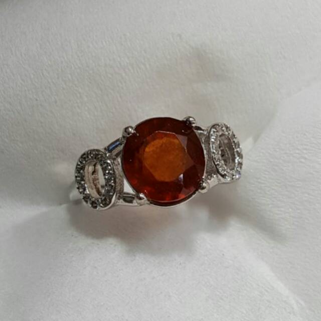 Batu cincin garnet asli