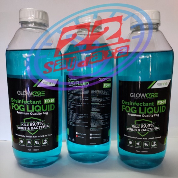 Dijual cairan disinfektan fogging liquid 1 liter GLOWCARE 9 NINE Diskon