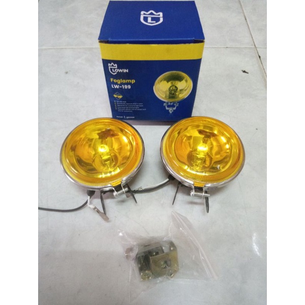 fog lamp 199 ukuran 3 inch bulat warna kuning/lampu tembak sorot 3 inch kuning H3 - 55watt