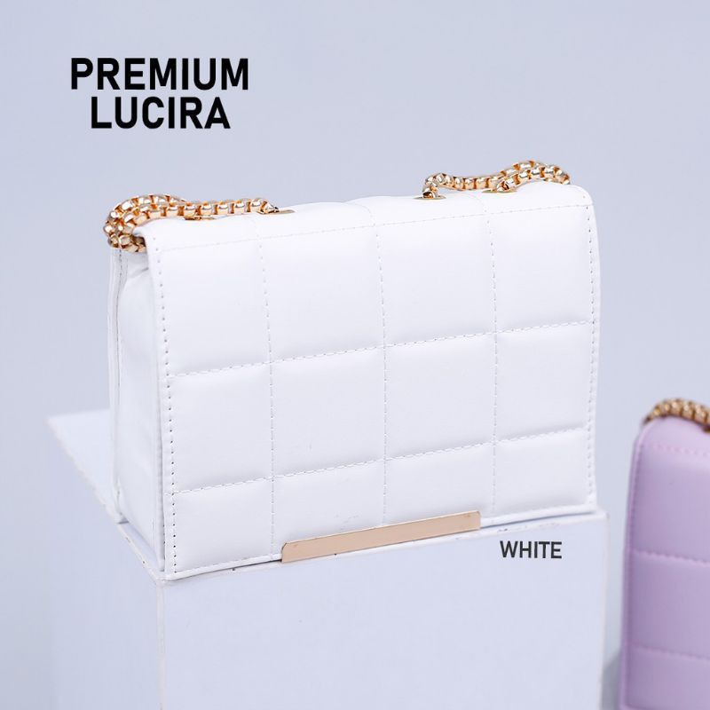 TAS SELEMPANG VIRAL PREMIUM LUCIRA BAREL PUTIH [SIAP KIRIM]