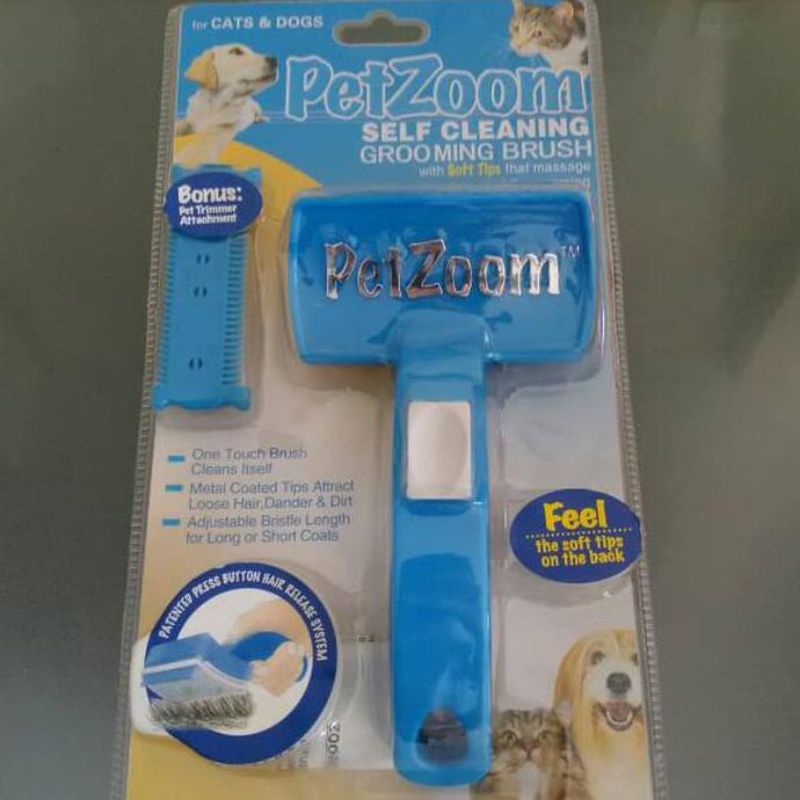 PetZoom Cleaning Grooming Brush / Pet Zoom Sisir Hewan Anjing Dan Kucing