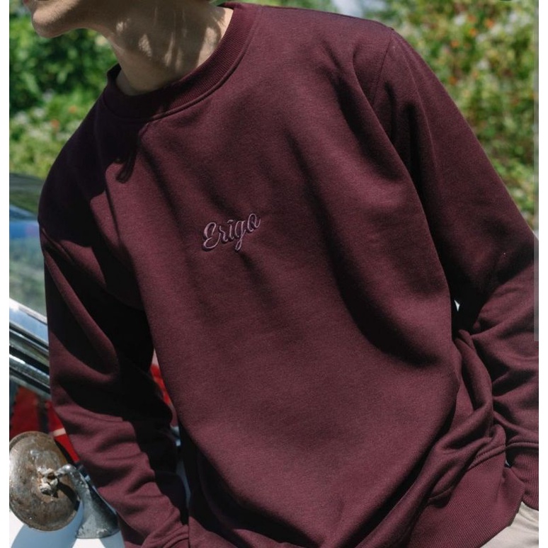 Crewneck Erigo Maroon Logo