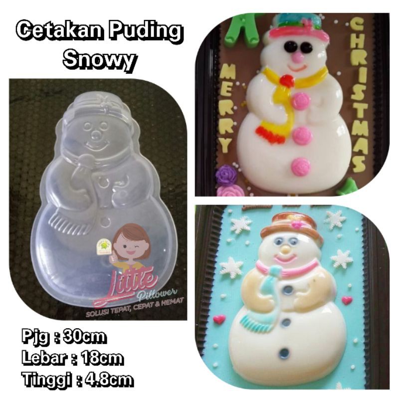 Cetakan Puding SNOWY/ Cetakan puding snowman / Cetakan Bolu Kukus Snow