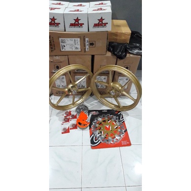VELG BRT CHEMCO GOLD PNP CB-GL-MEGAPRO-RX KING-FIS R-VEGA-JUPITER Z PAKETAN LAKER  PIRINGAN CAKRAM
