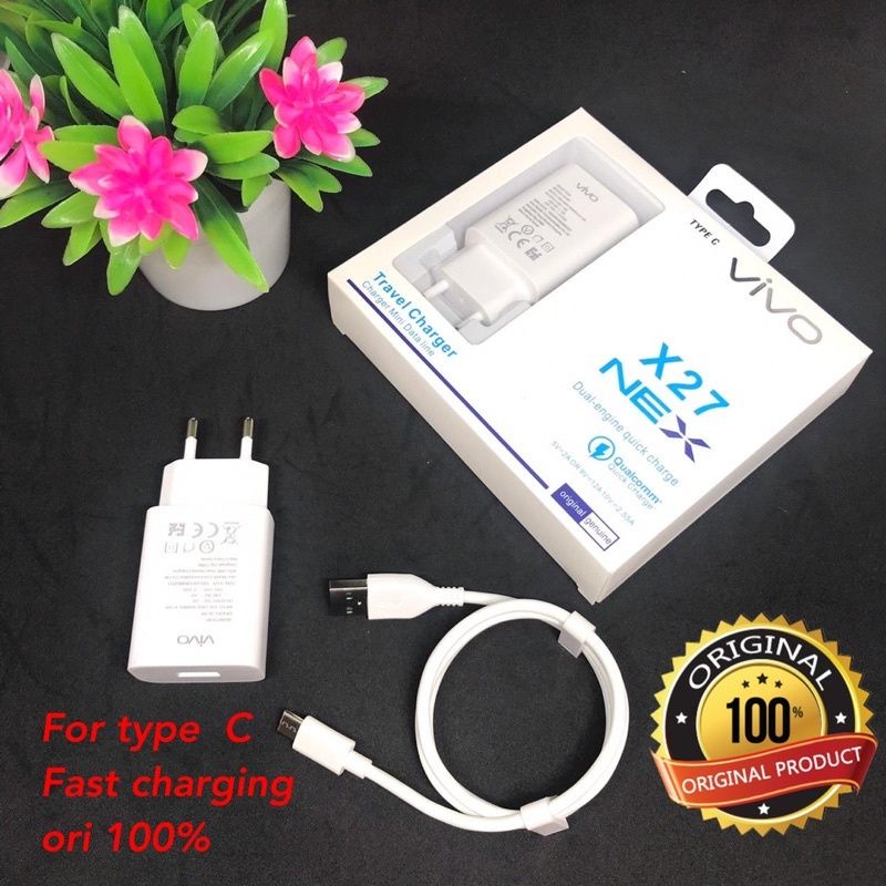 CHARGER VIVO X27 NEX MICRO USB FAST CHARGING ORIGINAL