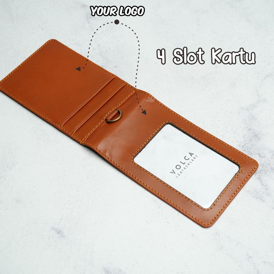 

diQID Volca Leather Id Card Holder Flip Magnet - Light Brown ➻ (Bayar Di Tempat)