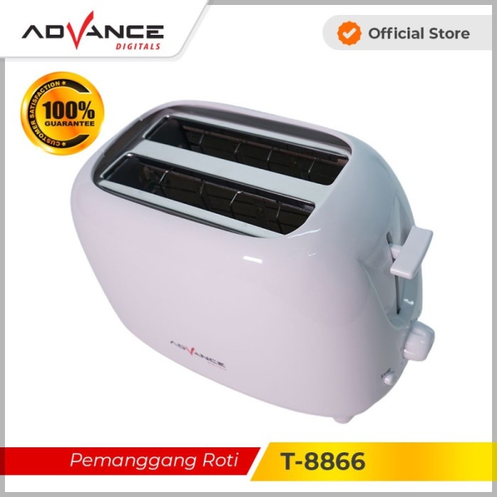 Advance T8866 Pop Up Toaster Pemanggang Roti 2 Slot T-8866 - Putih