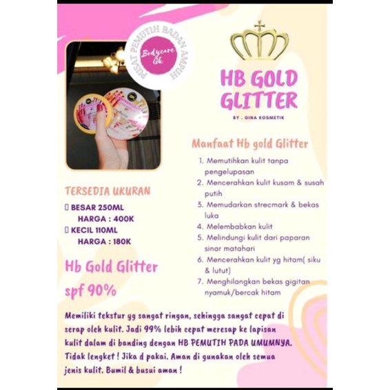 HB GOLD GLITTER (GK SKINCARE)