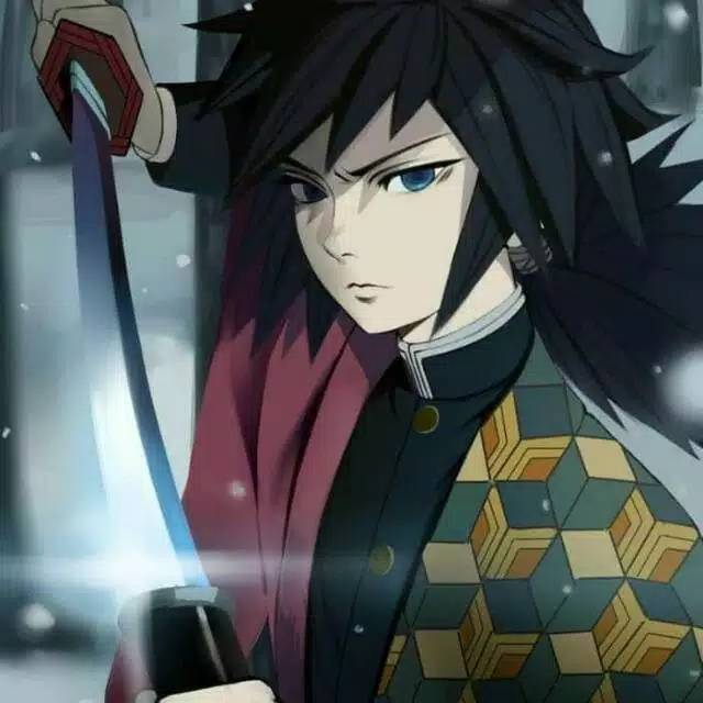Pedang kayu cosplay anime giyu kimetsu no yaiba