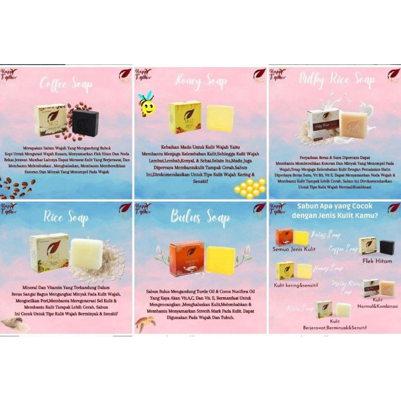 Sabun bulus sr12 sabun kopi sr12 sabun beras sr12 sabun madu sr12 sabun milky rice sr12 Best seller