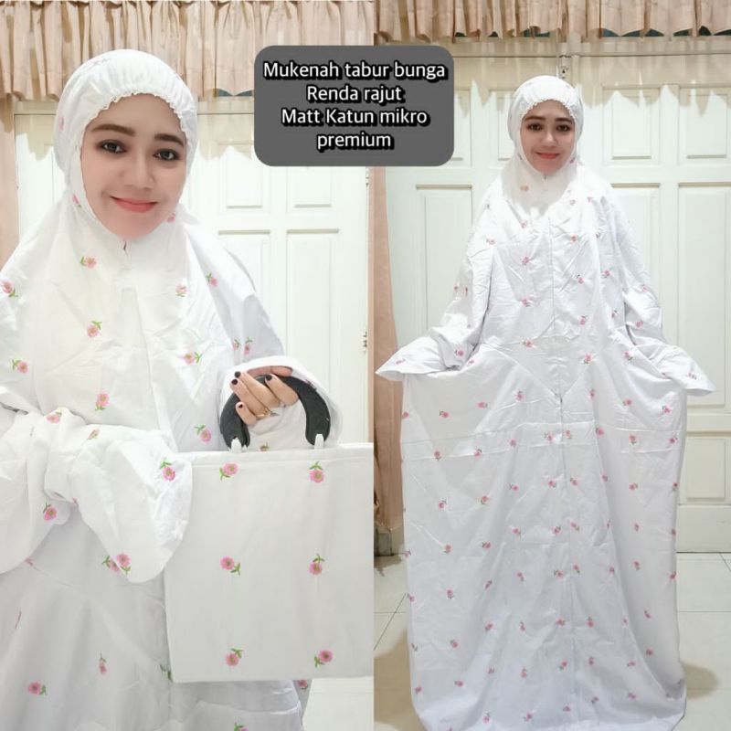 mukena terusan katun mikro
