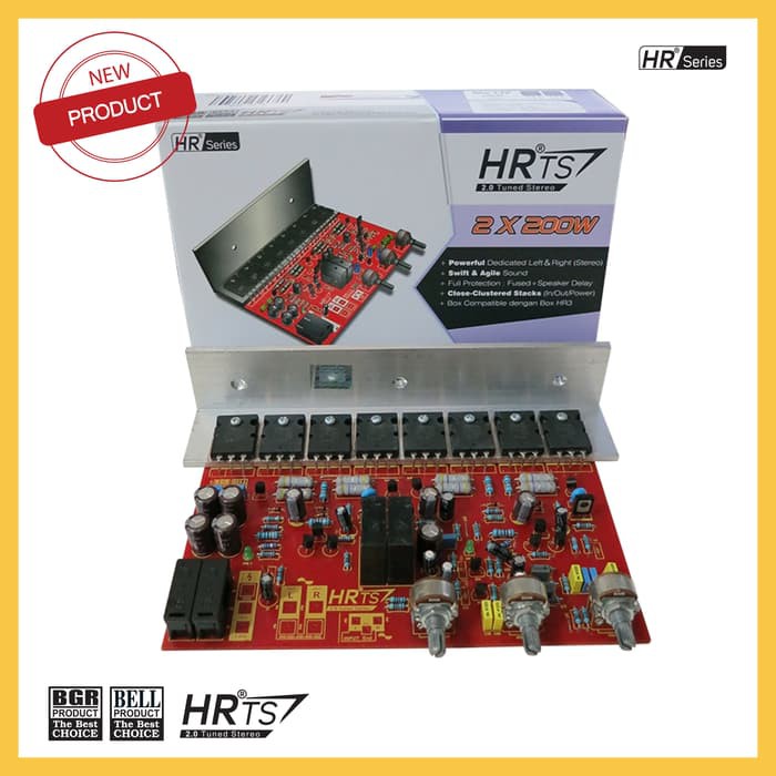 KIT POWER AMPLIFIER BELL HRTS 2.0 TUNED STEREO KIT POWER AKTIVE AKTIF 400 WATT STEREO BGR TR FINAL