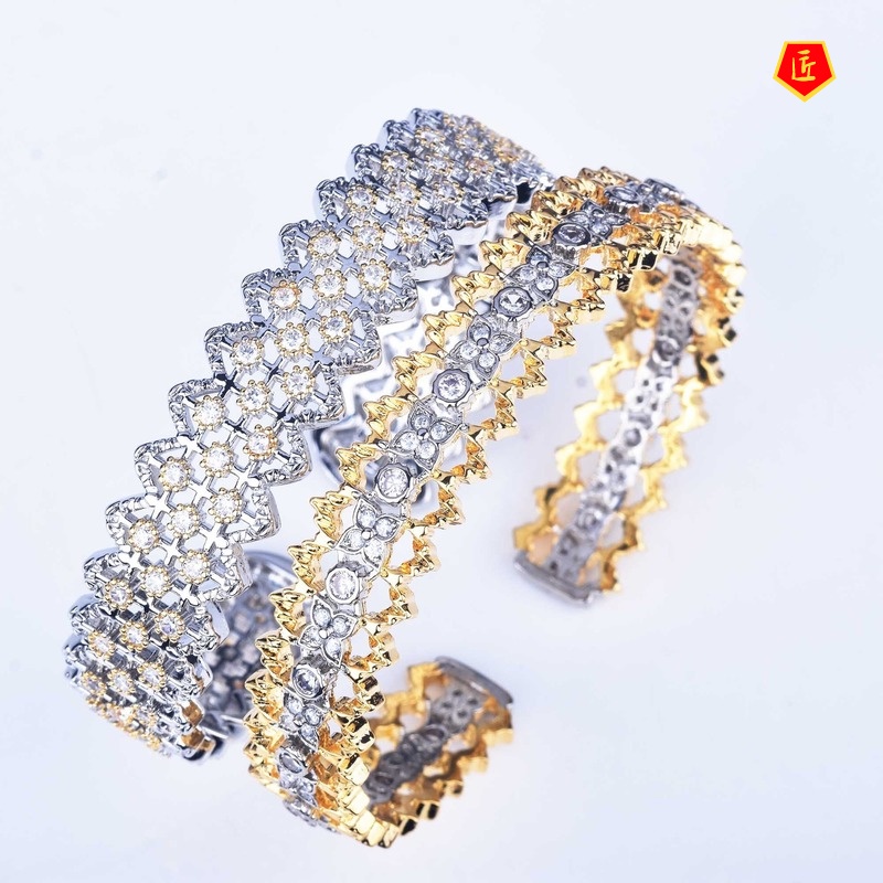 [Ready Stock]Retro Affordable Luxury Full Diamond Lace Bracelet