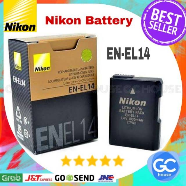 Baterai Nikon EN-EL14 Battery E   L-EN14A D3300 D3100 D3200