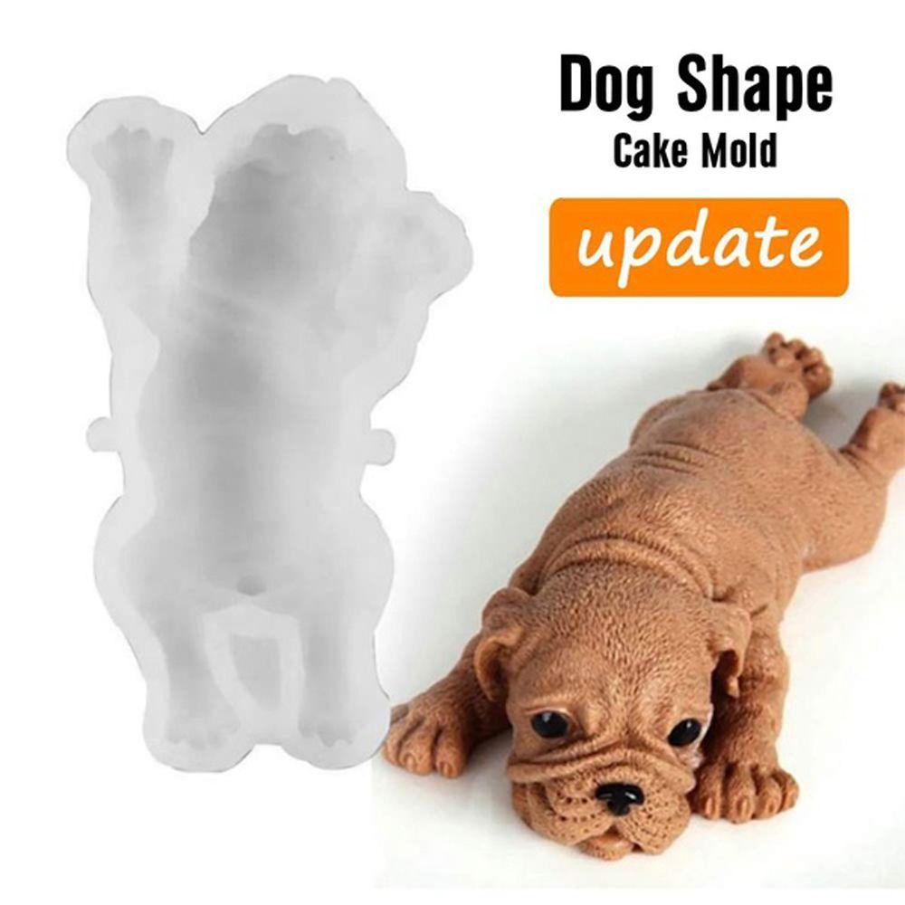 Solighter 3D Dog Cetakan Silikon Fondant Alat Dekorasi Kue Shar Pei Mousse Cake