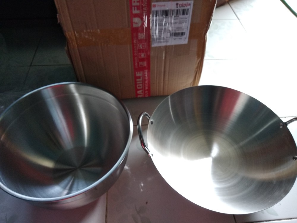 Calypso Kuali Wajan Stainless Steel Uk.34cm