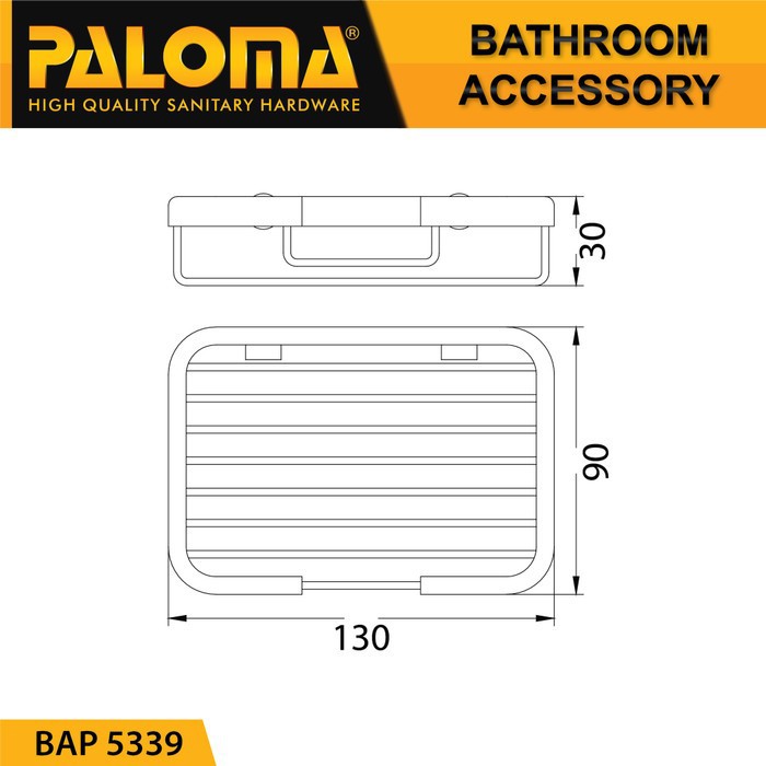 PALOMA BAP 5339 Rak Tempat Sabun Batang Holder Dinding Kamar Mandi