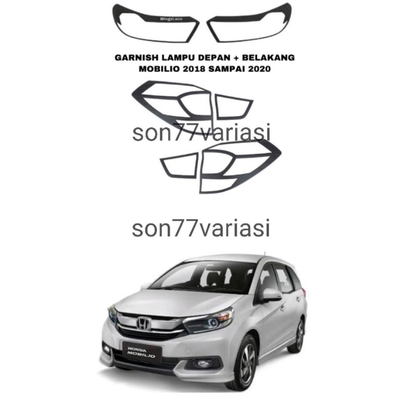 MOBILIO 2018 2019 2020 GARNISH LAMPU DEPAN BELAKANG HITAM BLACKDOFF MOBILIO RS