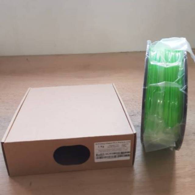 PLA Filamen Filament 3D Printer 1.75mm 1Kg Roll Kualitas Bagus TRANSPARAN GREEN