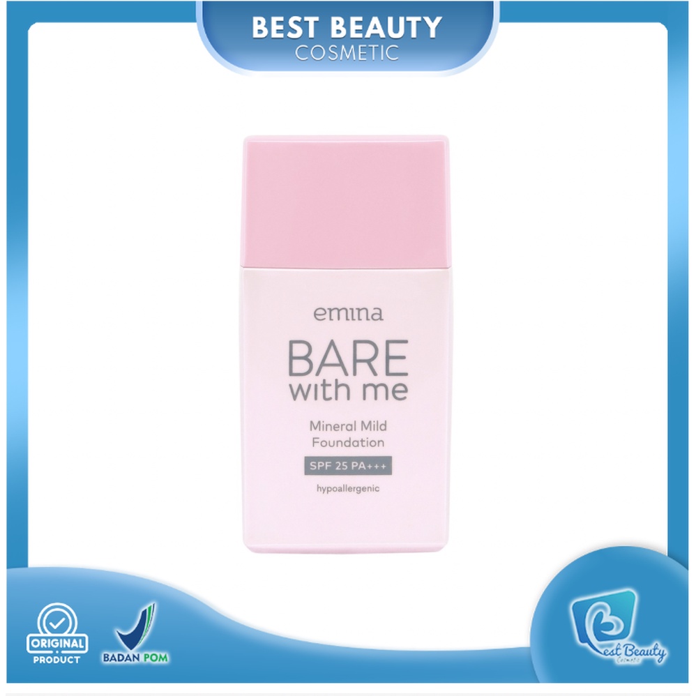 ★ BB ★ EMINA Bare With Me Mineral Mild Foundation SPF 25 PA+++