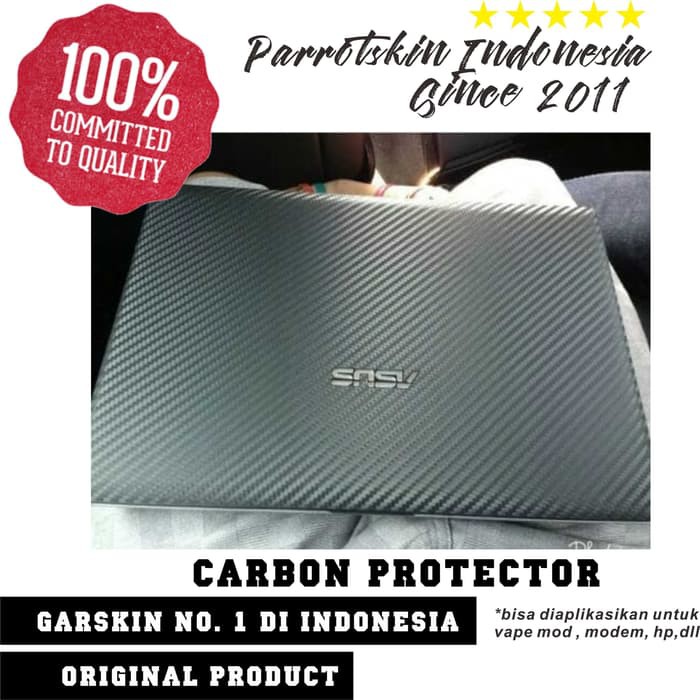 Original! Garskin Skin Carbon Transparan Clear Laptop case Protection