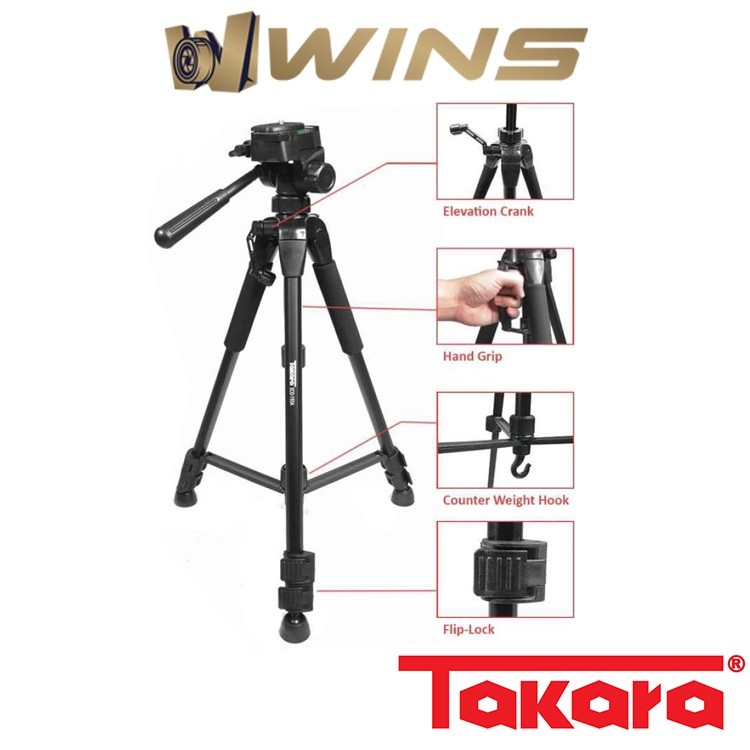 Tripod Takara Eco 193a untuk Camera / Handphone & Action Cam Original