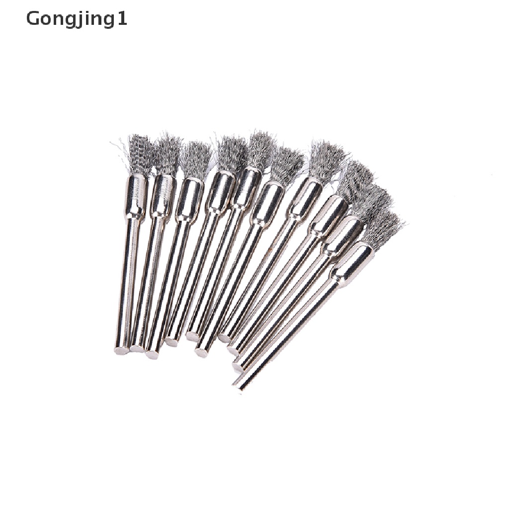 Gongjing1 10 Pcs Sikat Kawat Mini Ukuran 3x5mm Untuk Gerindabor