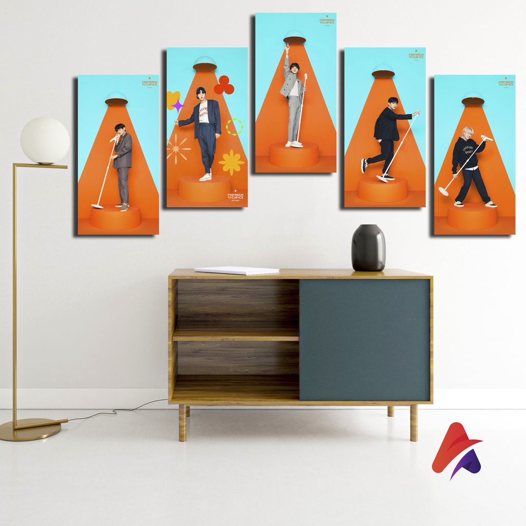 APOLITO (10X20 CM) HIASAN DINDING BTS PERMISSION TO DANCE WALLDECOR PAJANGAN POSTER HIASAN KAMAR DEKORASI KAYU KPOP BTS PERMISSION TO DANCE