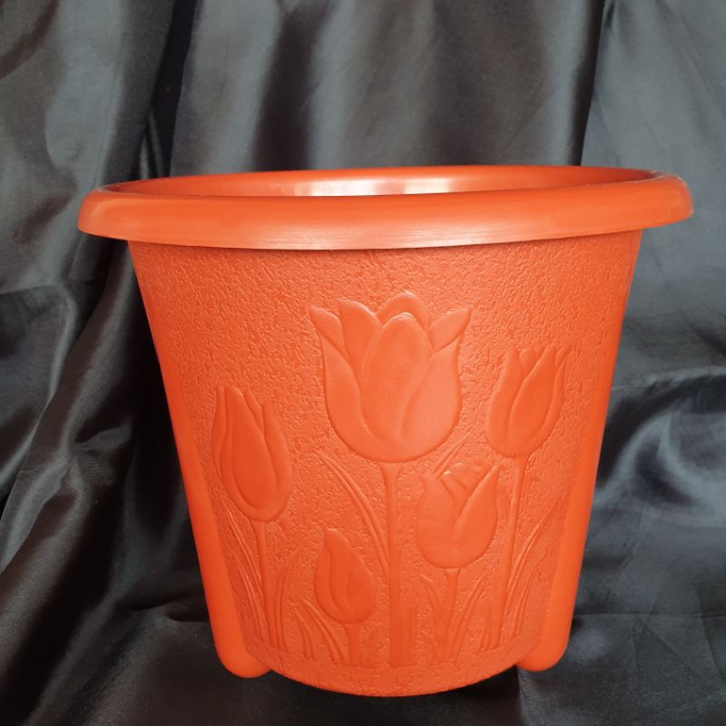 BJP POT TULIP 07K 25cm pot bunga ori budi jaya motif bunga tulip bagus murah