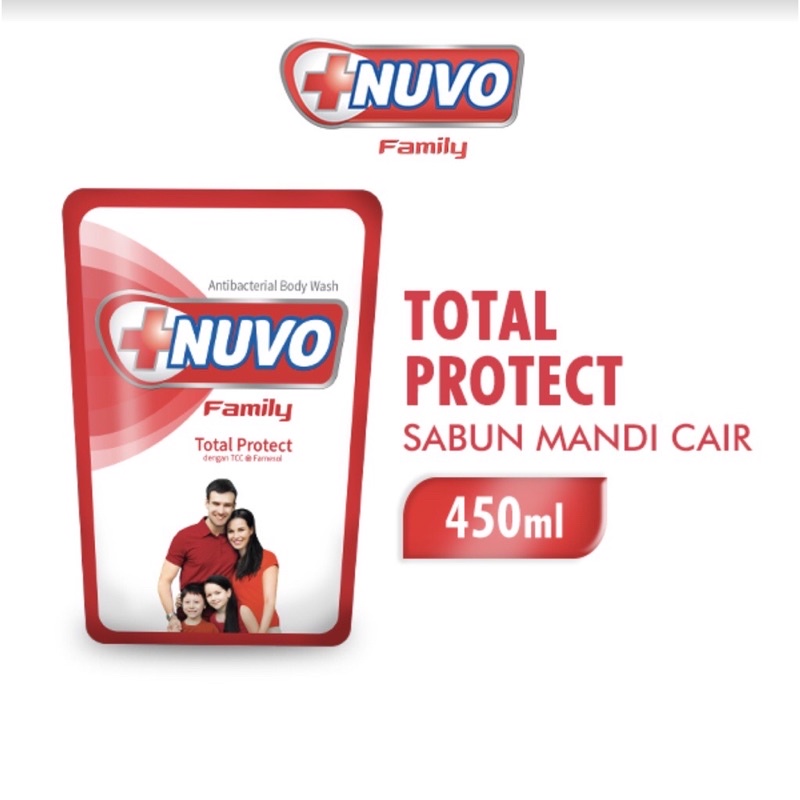 NUVO Sabun Mandi Cair Total Protect Botol 450ml