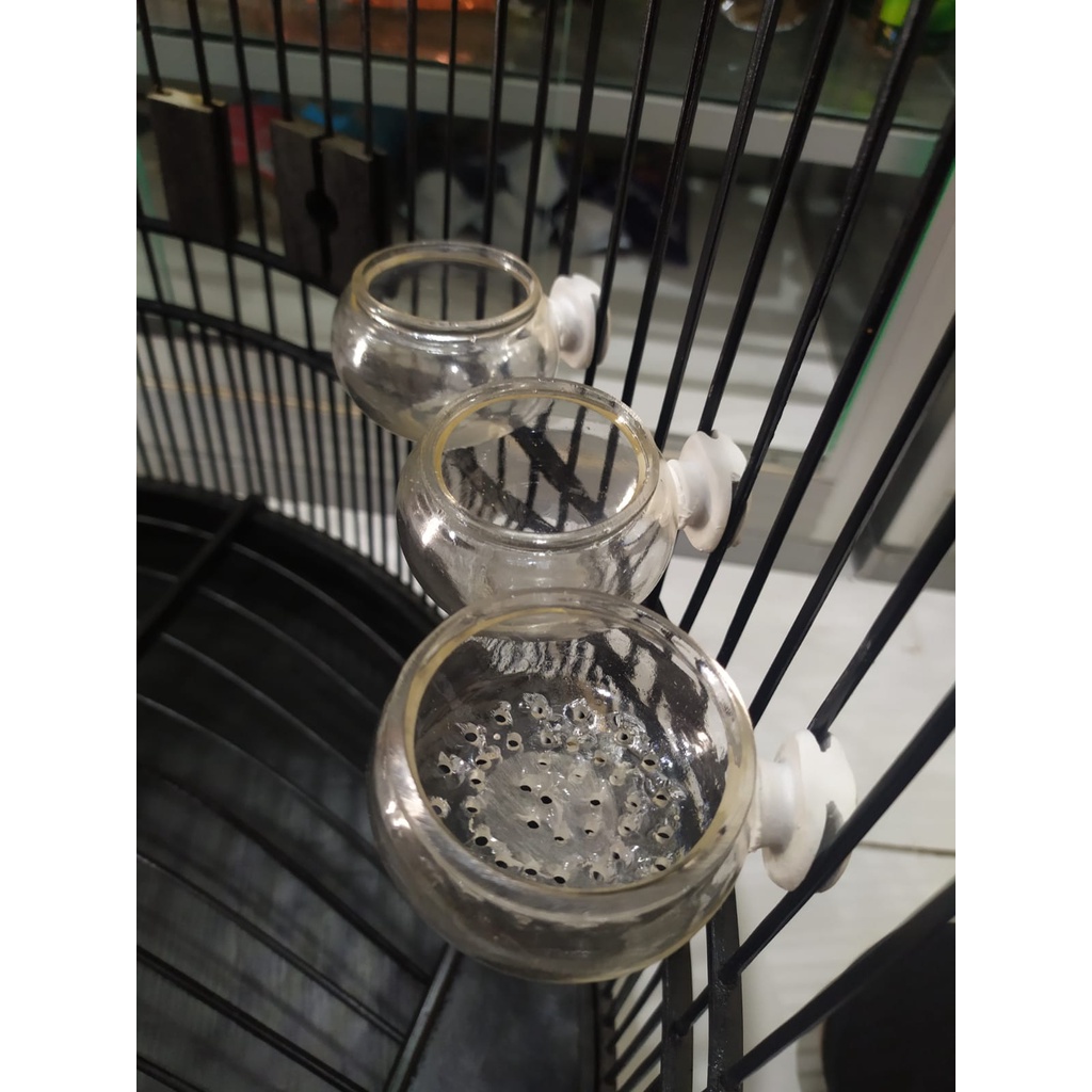 Cepuk Ebod Jaya Fiber tempat pakan dan minum burung murai batu kacer love bird kenari