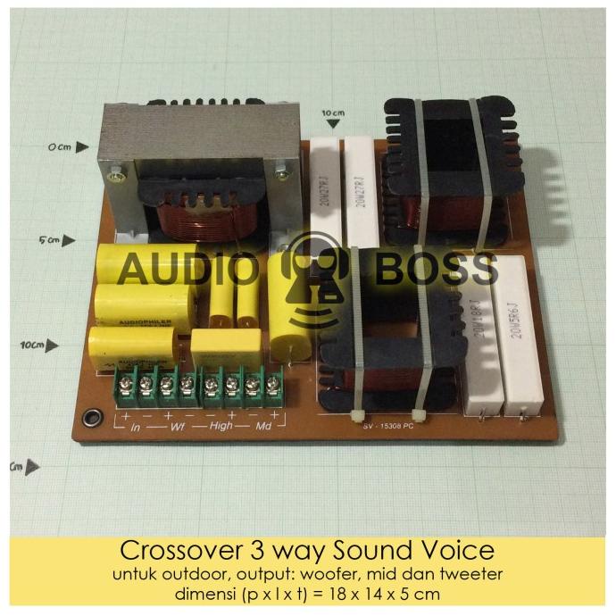 Crossover Pasif 3 Way Sound Voice 650 - 1000 Watt Woofer Mid Tweeter Termurah