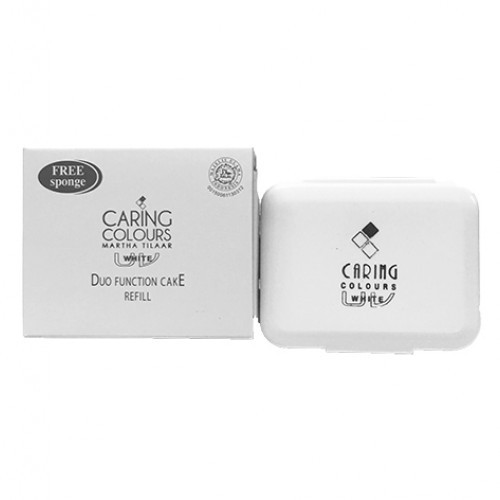 REFILL Caring Colours Duo Function Cake UV White/ Alas Bedak / Foundation Caring Coulour