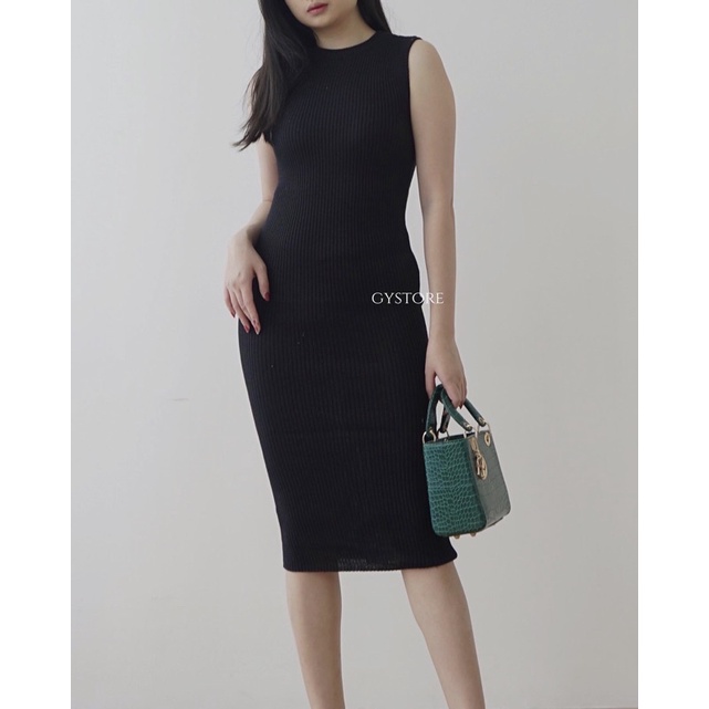 Kiyo Knit Dress | Midi Bodycon Dress