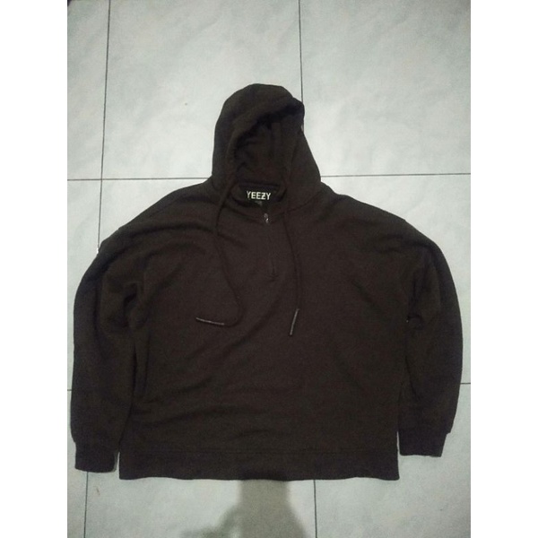 YEEZY SEASON 1 HALF ZIP HOODIE BROWN MADE BY KANYE WEST (ORIGINAL) Made in turkey