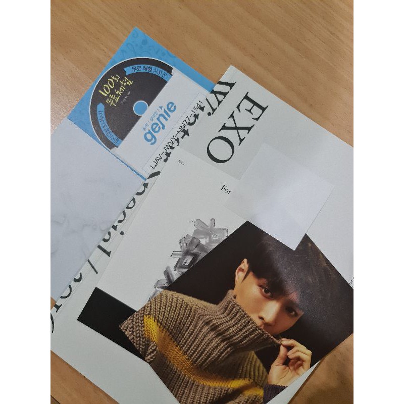 EXO For Life album + Lay postcard + for life postcard + sticker (2 cd included)