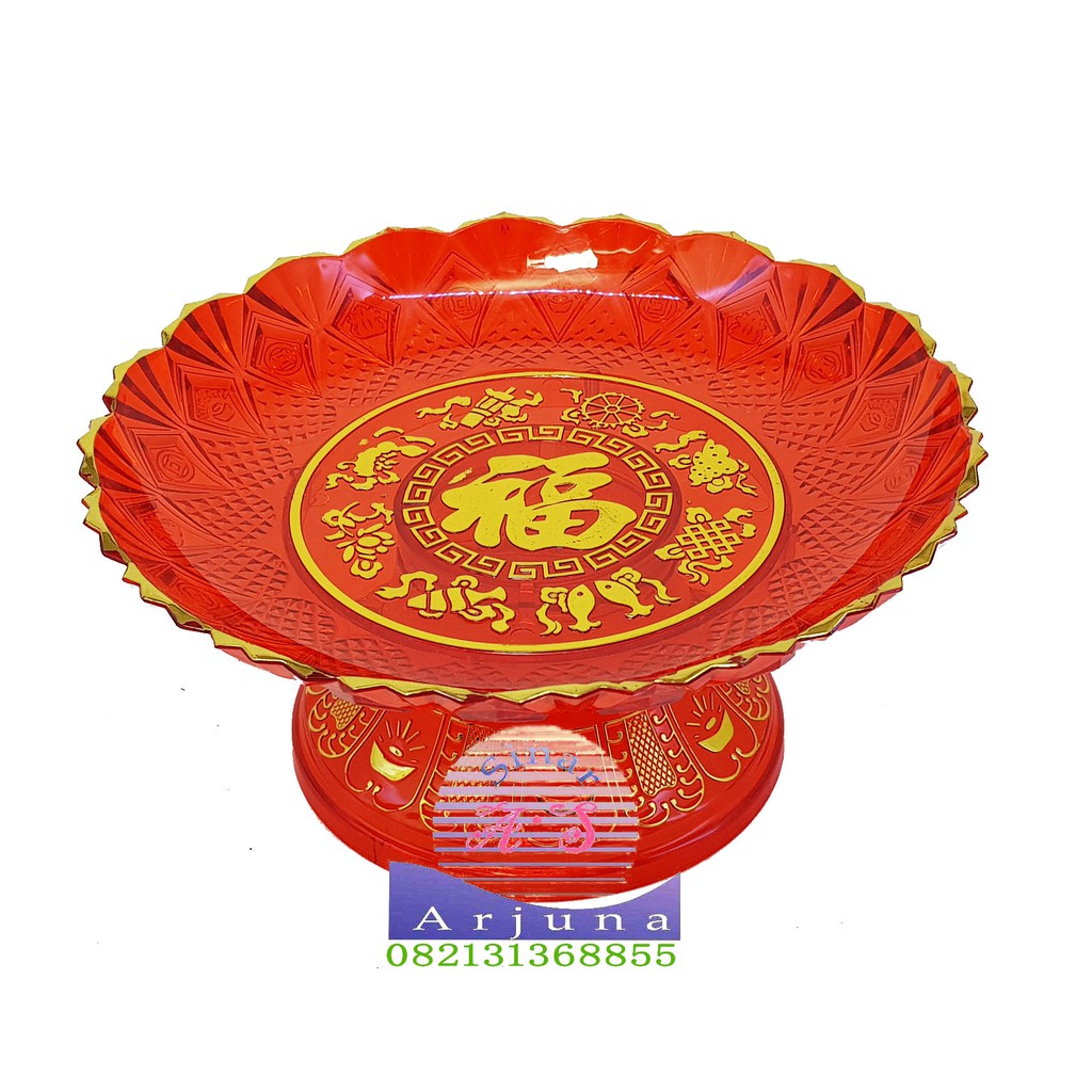 Tempat Buah Piring Buah Kristal 25cM Piring Sembahyang