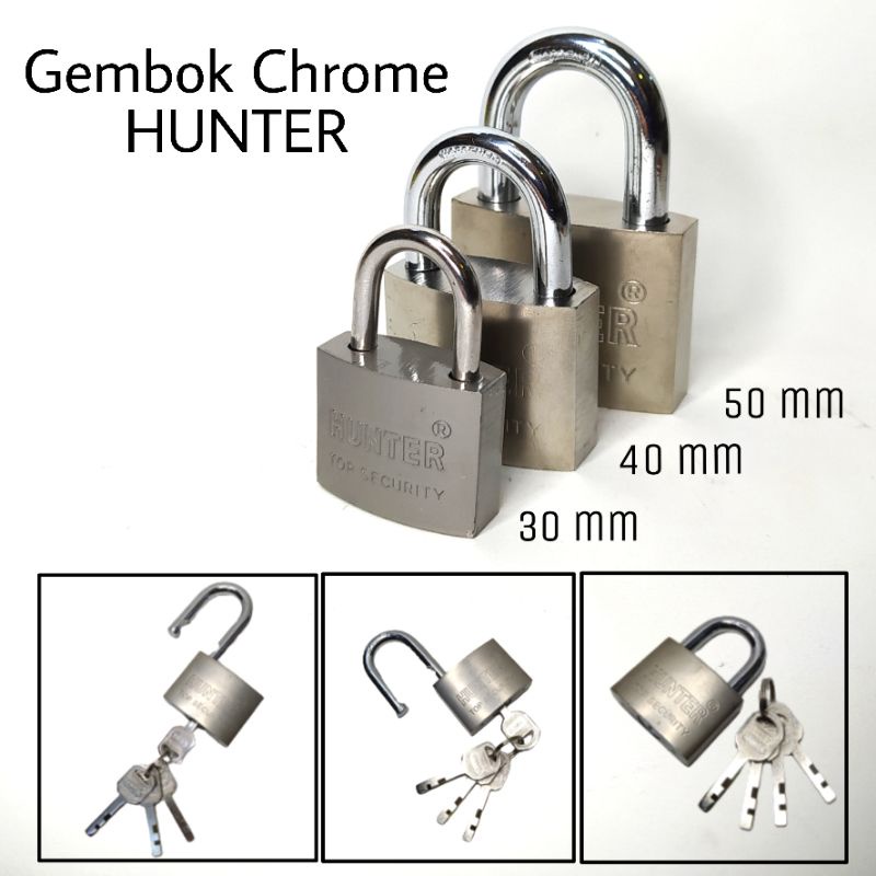 Gembok Pagar Rumah-Gembok Gerbang- Gembok Rumah- Motor- HUNTER BERKUALITAS