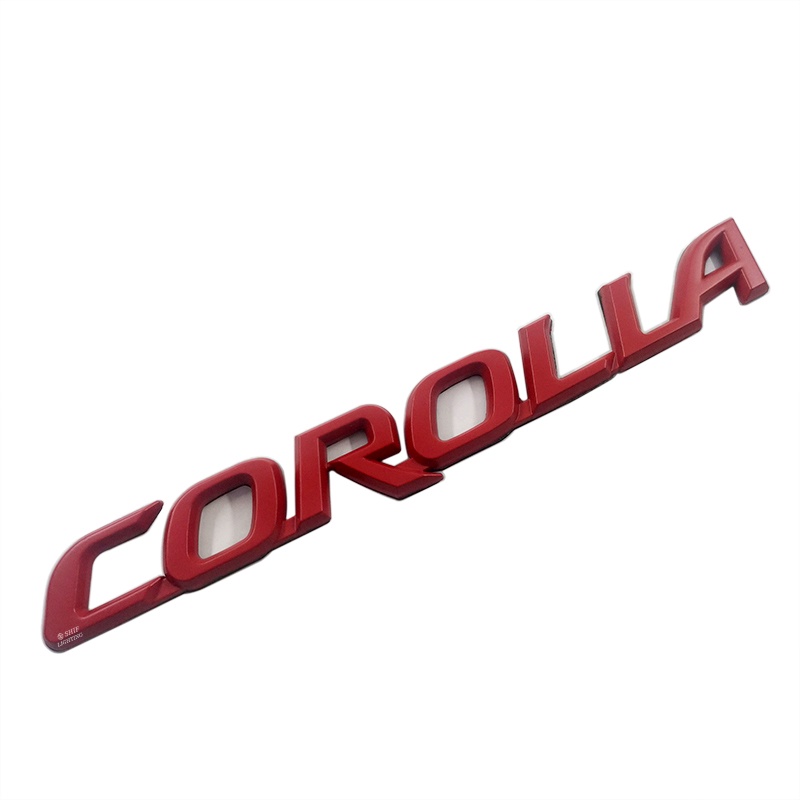 1x Logo Huruf Corolla Logam Besar Mobil Auto Hias Emblem Badge Sticker Decal Pengganti TOYOTA Corolla