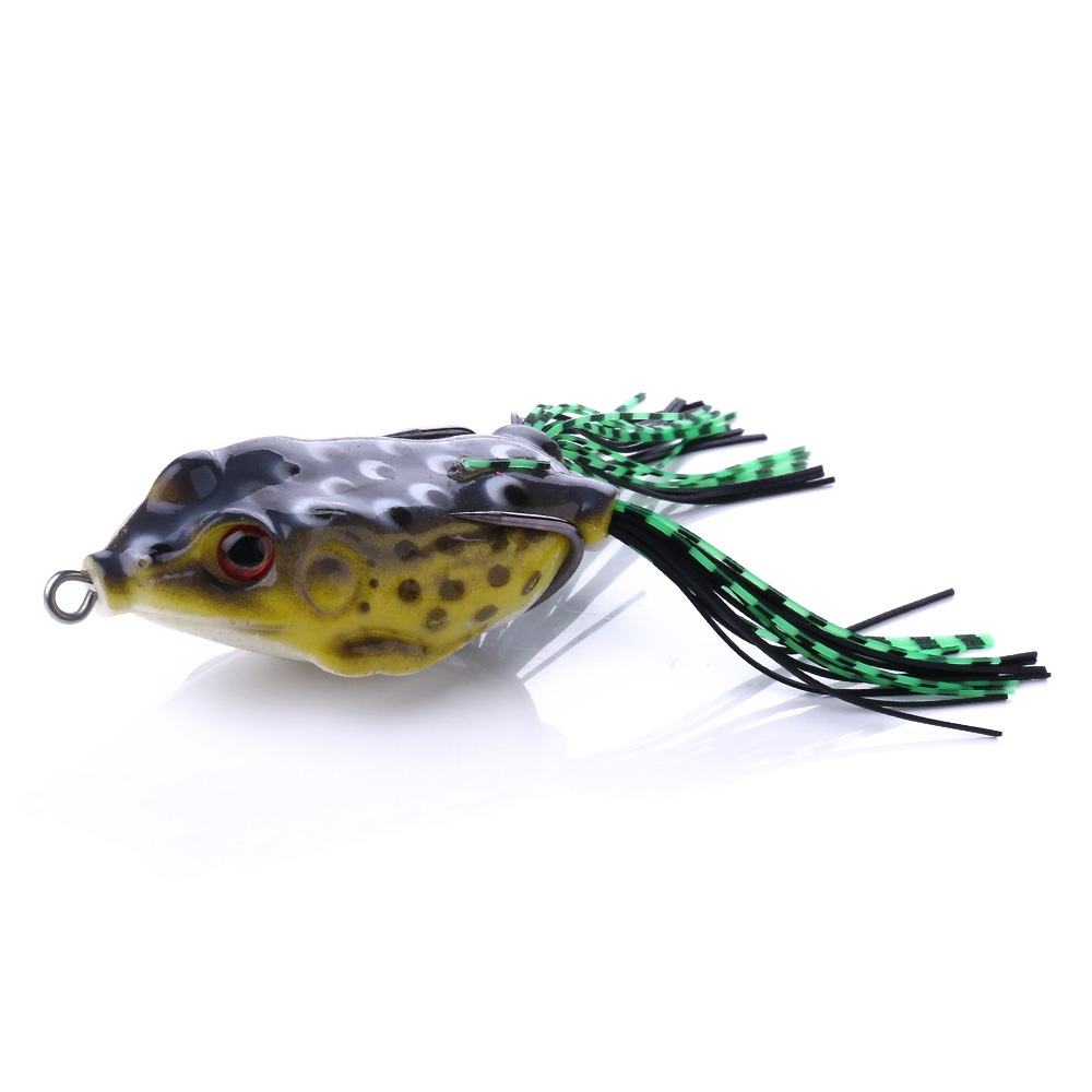 Hengjia 1pcs 6cm/12g Thunder Rok Kodok Ekor Memancing Umpan Lembut Topwater Mengambang Buatan Plastik Umpan Frog lure