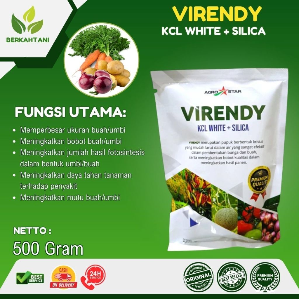Virendy KCL White plus Silika Meningkatkan Bobot Buah Virendi 500 Gram Anti Rebah