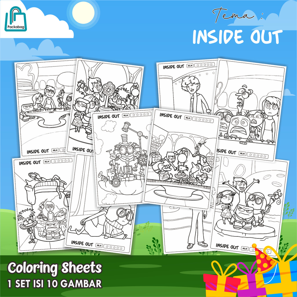 

KERTAS MEWARNAI ANAK UKURAN A4 – 1 PACK ISI 10 LEMBAR – COLORING SHEETS KARTUN EDUKATIF INSIDE OUT